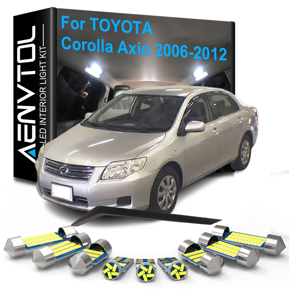 AutoGlowLED 9pc LED Interior Light Kit for Toyota Corolla Axio 2006-2012 Canbus