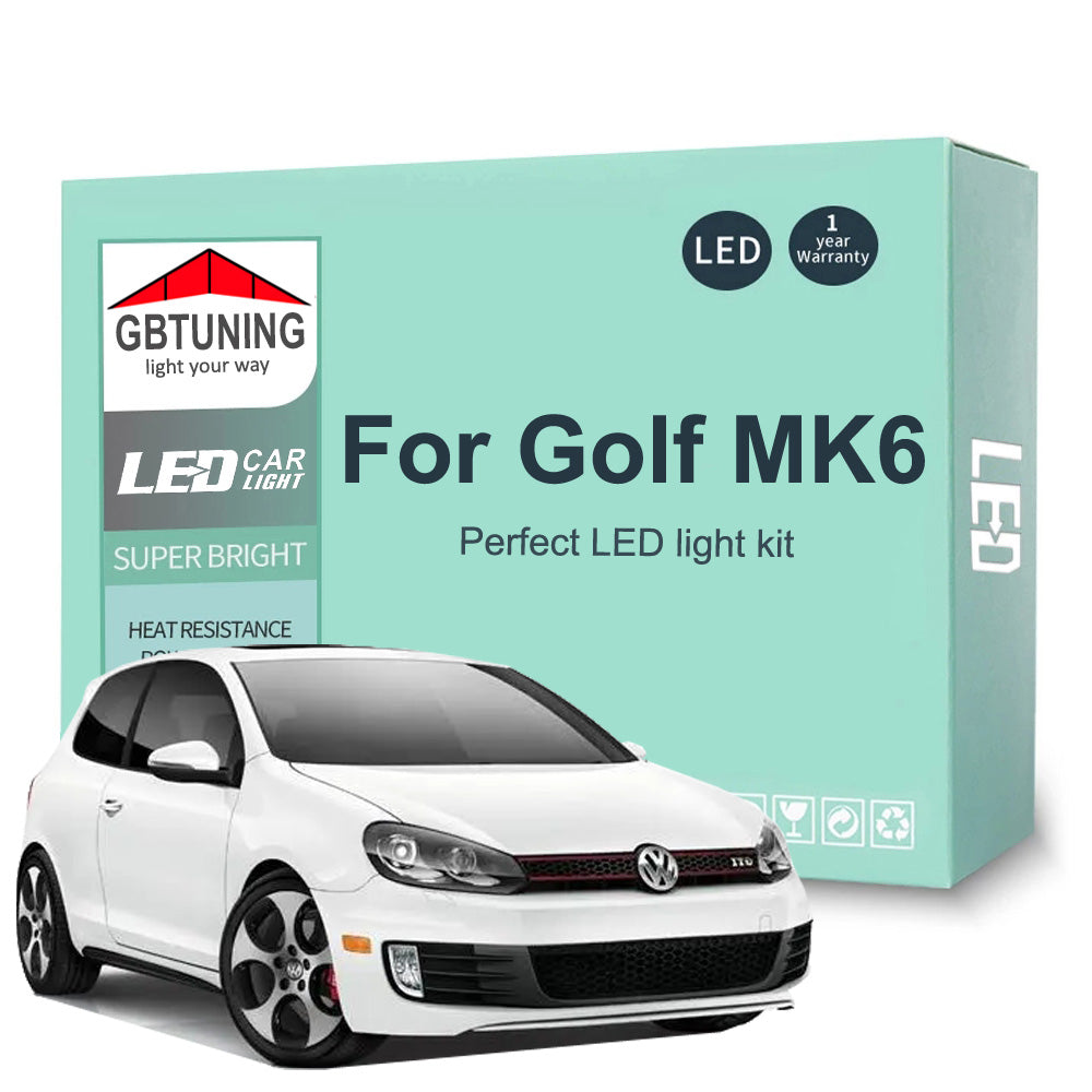 AutoGlowLED 14Pc Canbus LED Interior Light Kit for VW Golf MK6 GTI 2009-2013