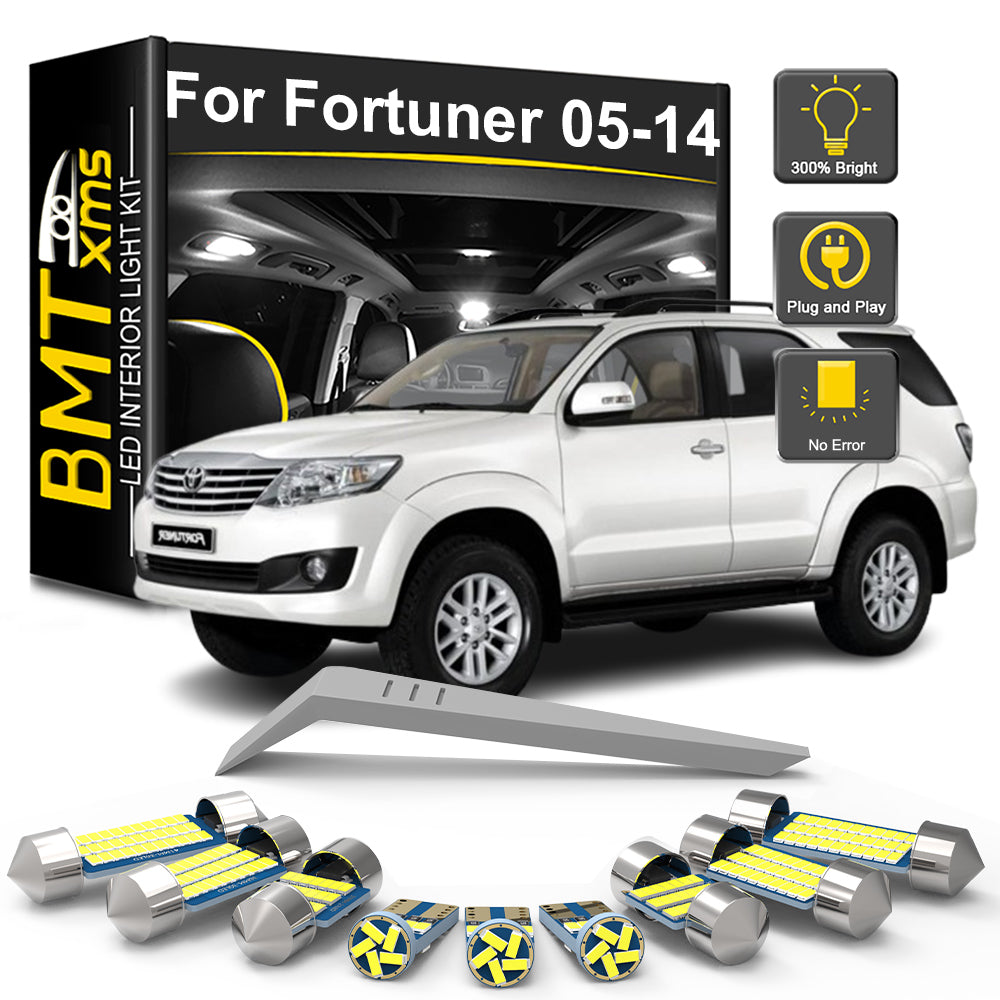 AutoGlowLED LED Interior Light Kit for Toyota Fortuner MK1 2005-2014 Canbus 10Pcs