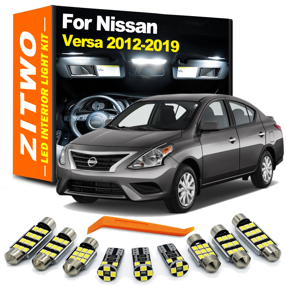 AutoGlowLED 10Pcs LED Interior Light Kit for Nissan Versa 2012-2019