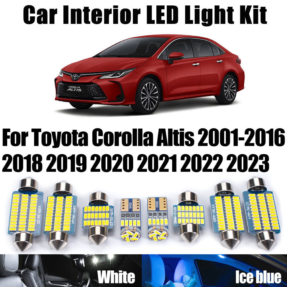 AutoGlowLED Canbus LED Interior Light Kit for Toyota Corolla Altis 2001-2023