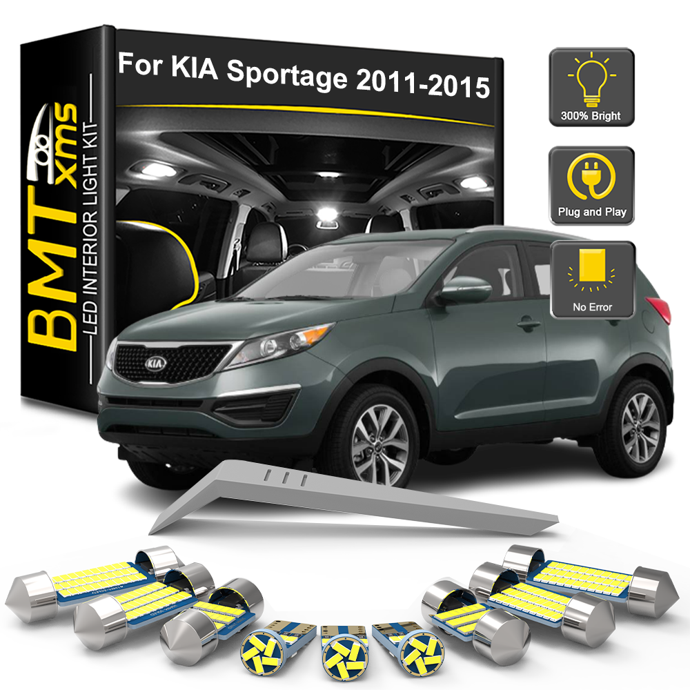 AutoGlowLED LED Interior Light Kit for Kia Sportage 3 MK3 2011-2015 7/11Pcs