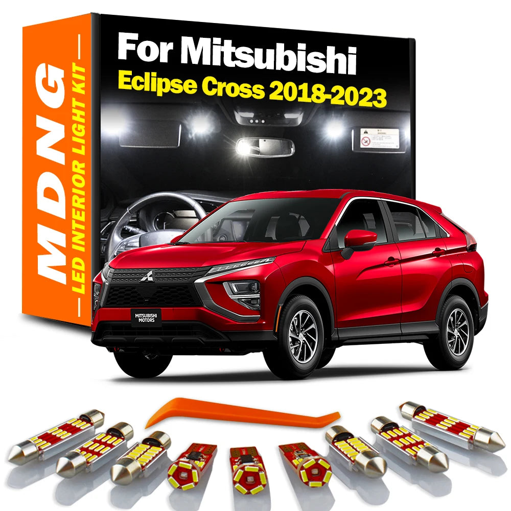AutoGlowLED 11Pc LED Interior Light Kit for Mitsubishi Eclipse Cross 2018-2023