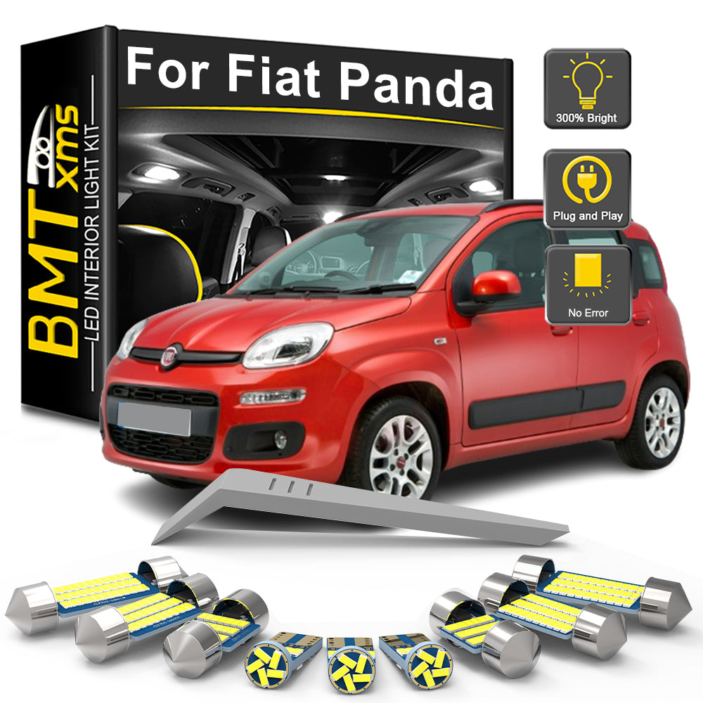 AutoGlowLED LED Interior Light Kit for Fiat Panda 2 3 II III 169 312 319