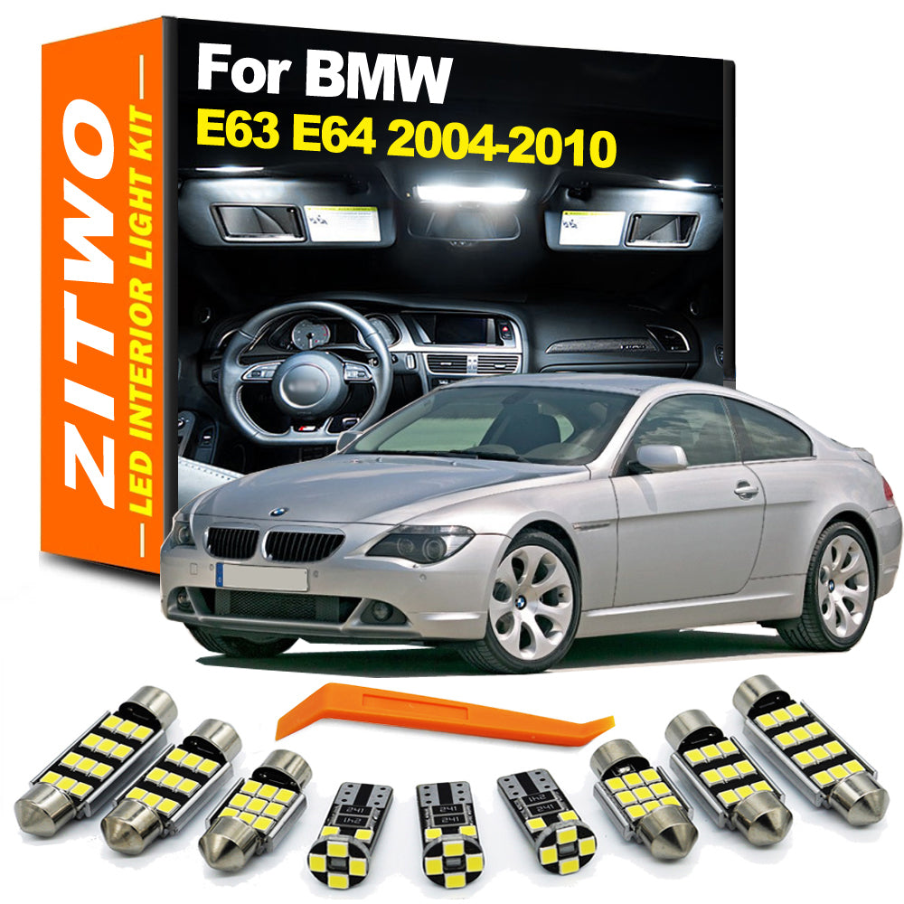AutoGlowLED 14Pcs LED Interior Light Kit for BMW 6 Series E63 E64 2004-2010