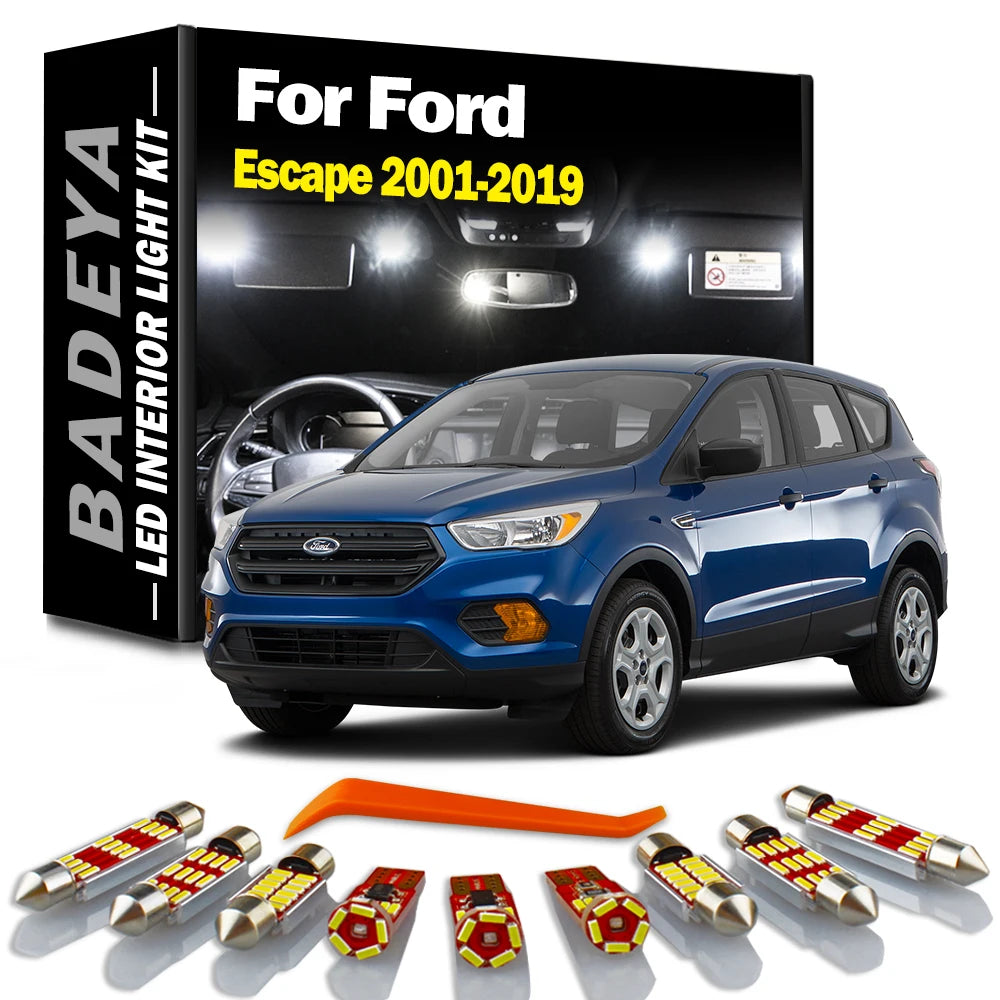 AutoGlowLED Interior LED Light Kit for Ford Escape 2001-2019