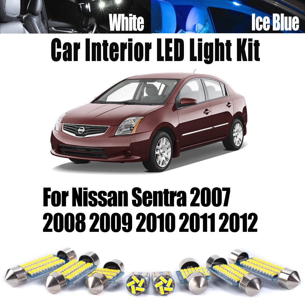 AutoGlowLED LED Interior Light Kit for Nissan Sentra 2007-2012 Canbus