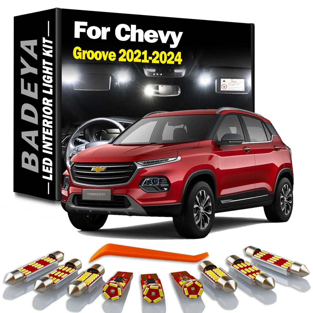 AutoGlowLED 7Pc LED Interior Light Kit for Chevy Groove 2021-2024