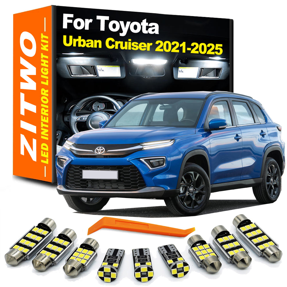 AutoGlowLED 8Pcs LED Interior Light Kit for Toyota Urban Cruiser 2021-2025