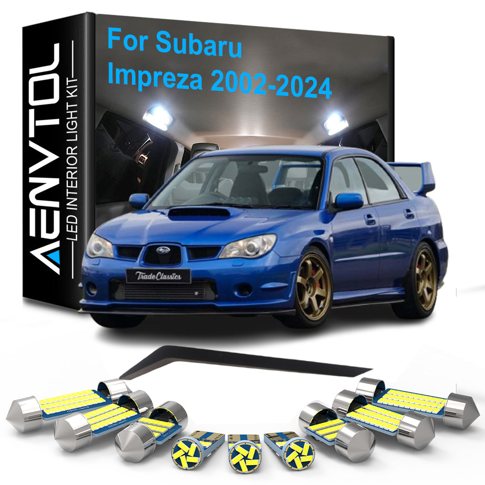 AutoGlowLED 8pc Canbus LED Interior Light Kit for Subaru Impreza WRX STI 2002-2024