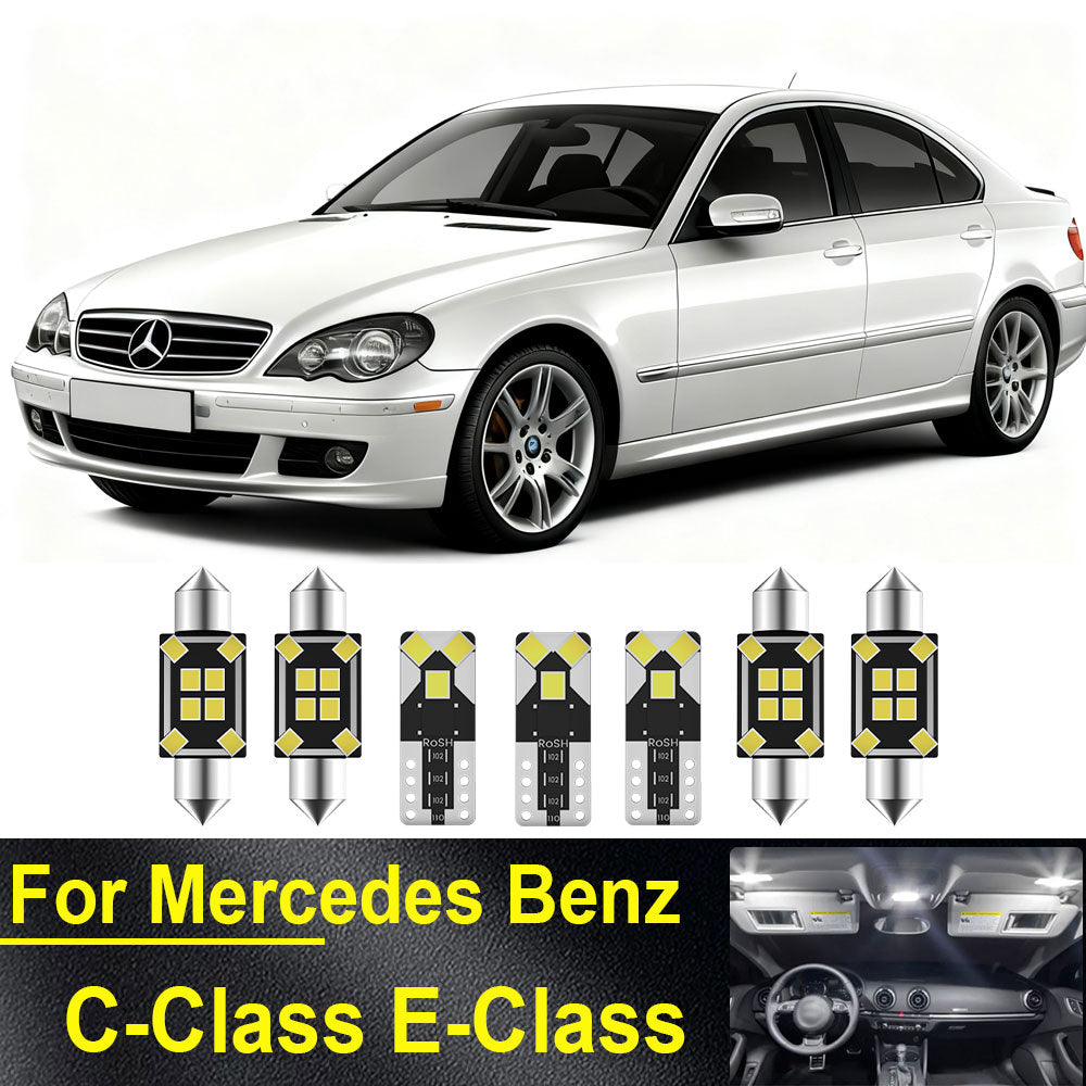 AutoGlowLED LED Interior Light Kit for Mercedes Benz C E Class Canbus Dome Map Lamp