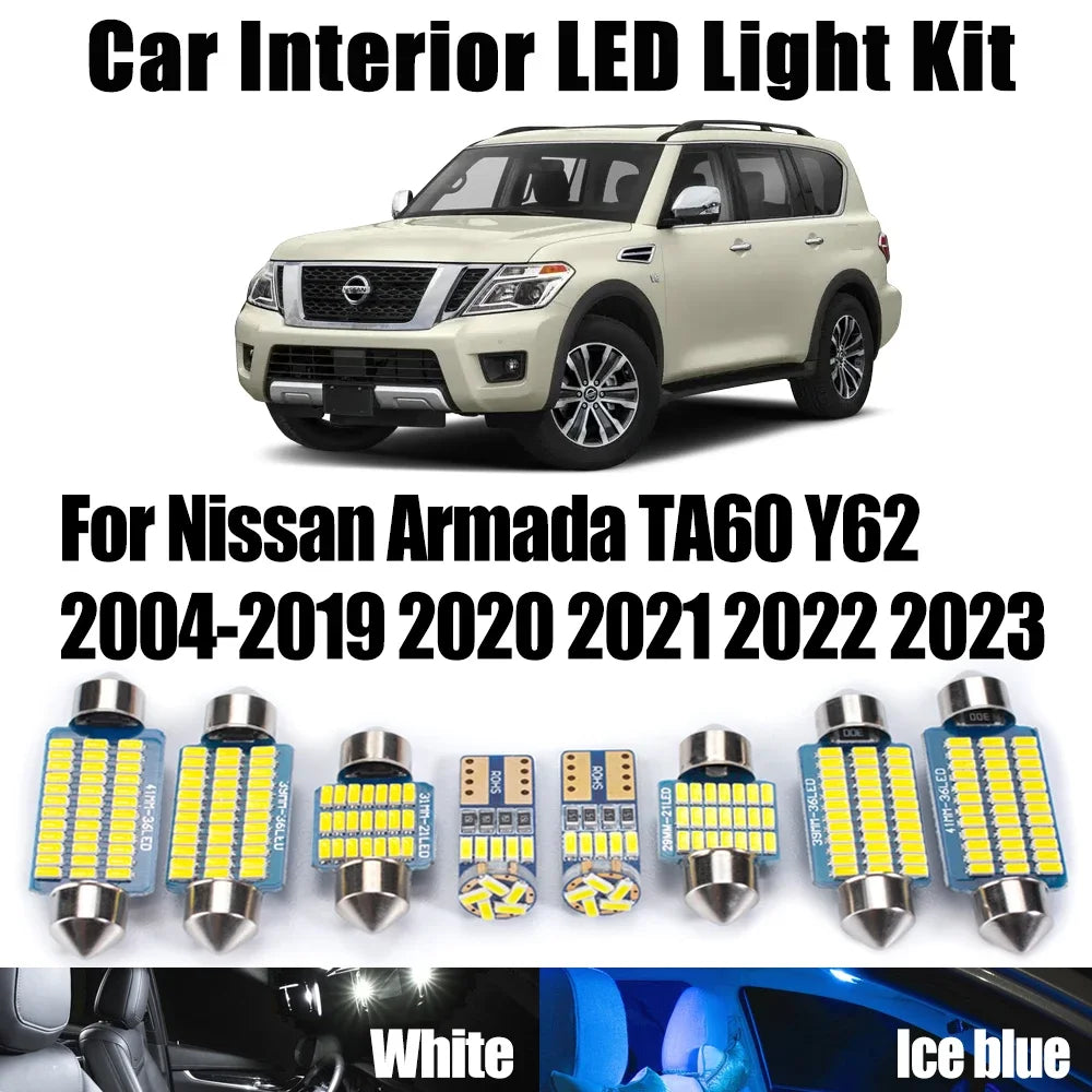 AutoGlowLED Canbus LED Interior Light Kit for Nissan Armada TA60 Y62