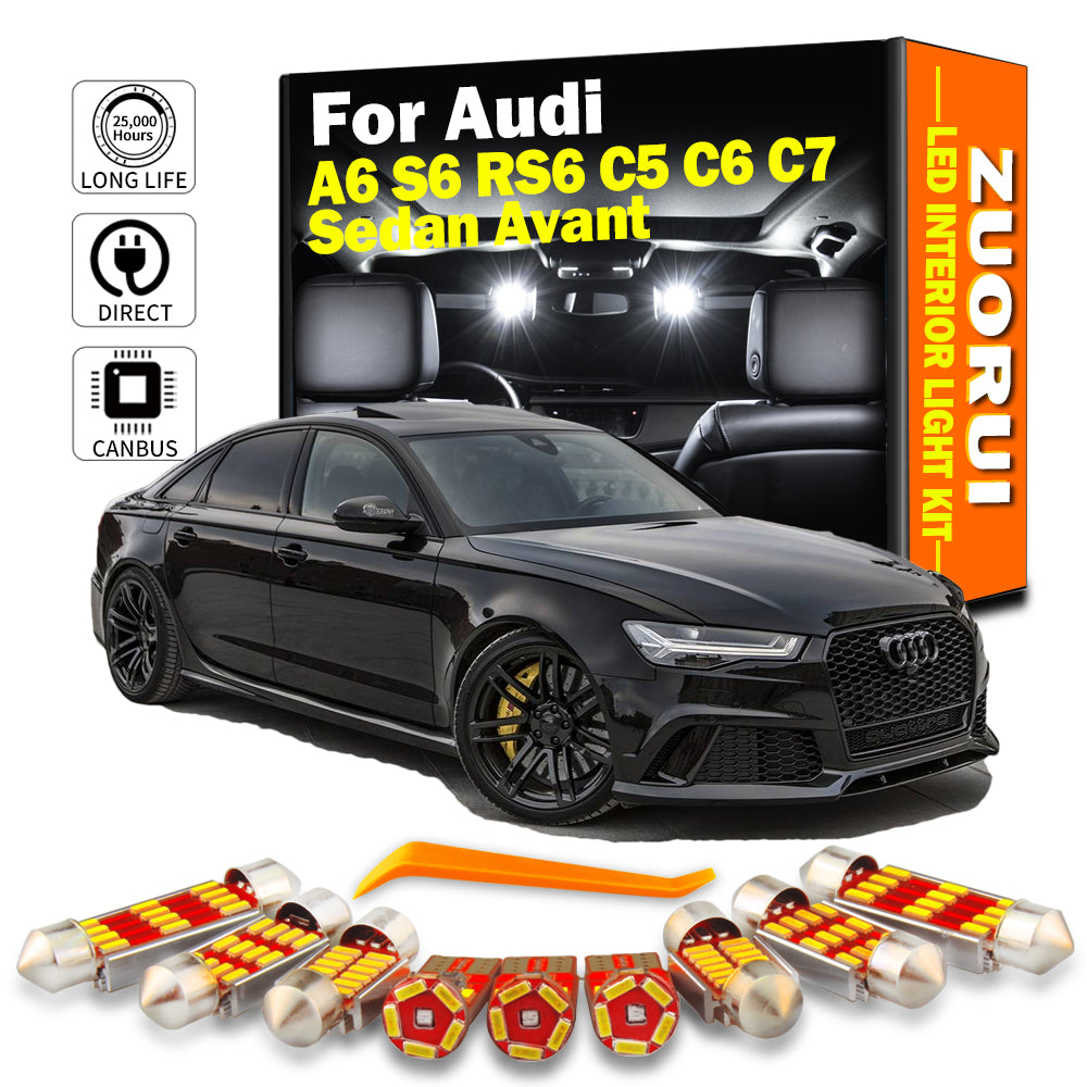 AutoGlowLED Canbus LED Interior Light Kit for Audi A6 S6 RS6 C5 C6 C7
