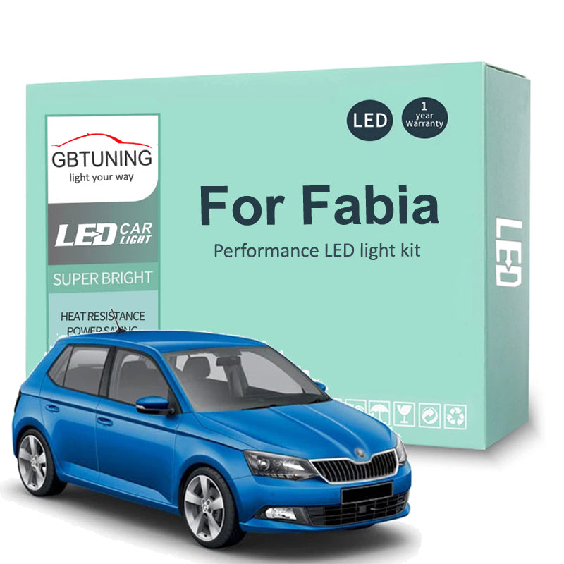 LED Interior Light Kit for Skoda Fabia MK1 MK2 MK3 AutoGlowLED Canbus