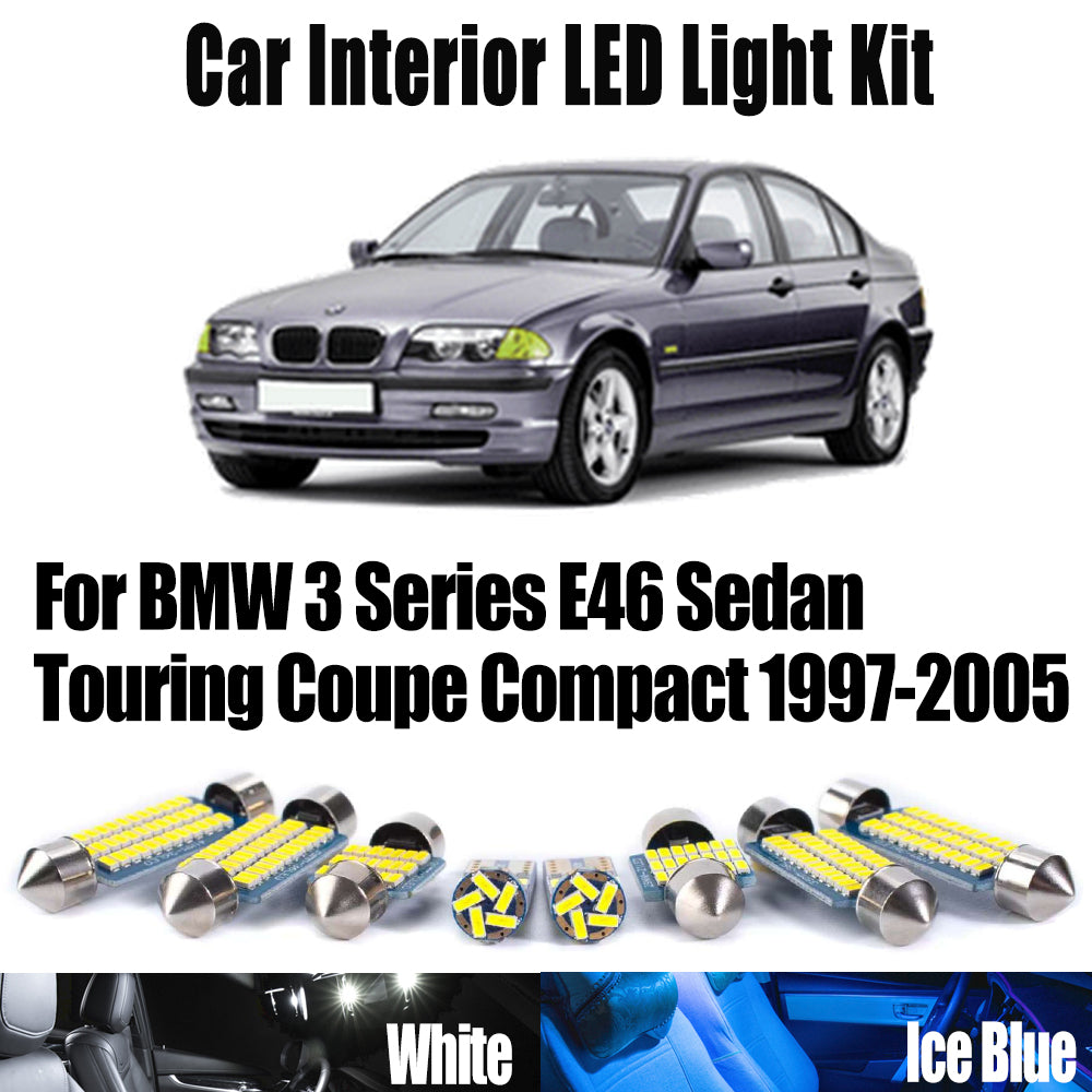 AutoGlowLED 18Pc Canbus LED Interior Light Kit for BMW 3 Series E46