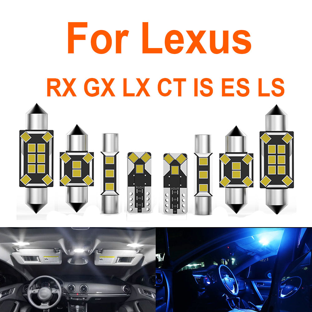 AutoGlowLED Lexus RX GX LX CT IS ES LS Canbus LED Interior Light Kit