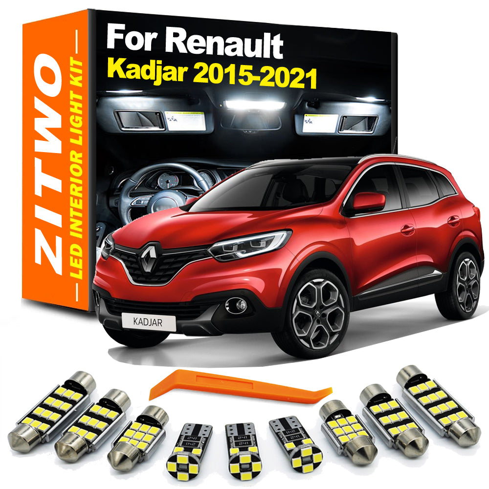 AutoGlowLED 14Pcs LED Interior Light Kit for Renault Kadjar 2015-2021