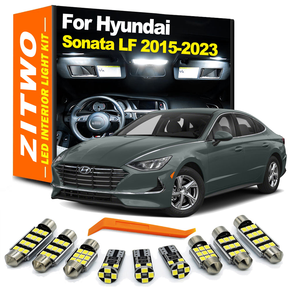 AutoGlowLED 13Pcs LED Interior Light Kit for Hyundai Sonata LF MK7 2015-2023