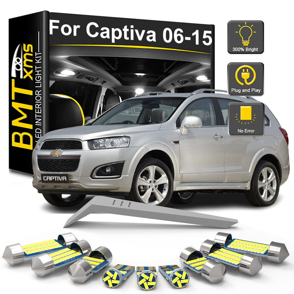 AutoGlowLED LED Interior Light Kit for Chevy Captiva 2006-2015 9Pcs
