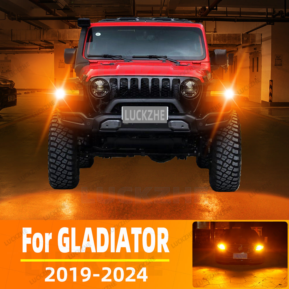 AutoGlowLED LED Turn Signal Light Bulbs Amber for Jeep Gladiator 2019-2024
