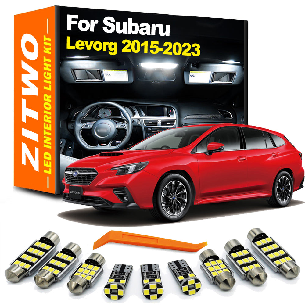 AutoGlowLED 8Pcs LED Interior Dome Map Trunk Light Kit for Subaru Levorg 2015-2023