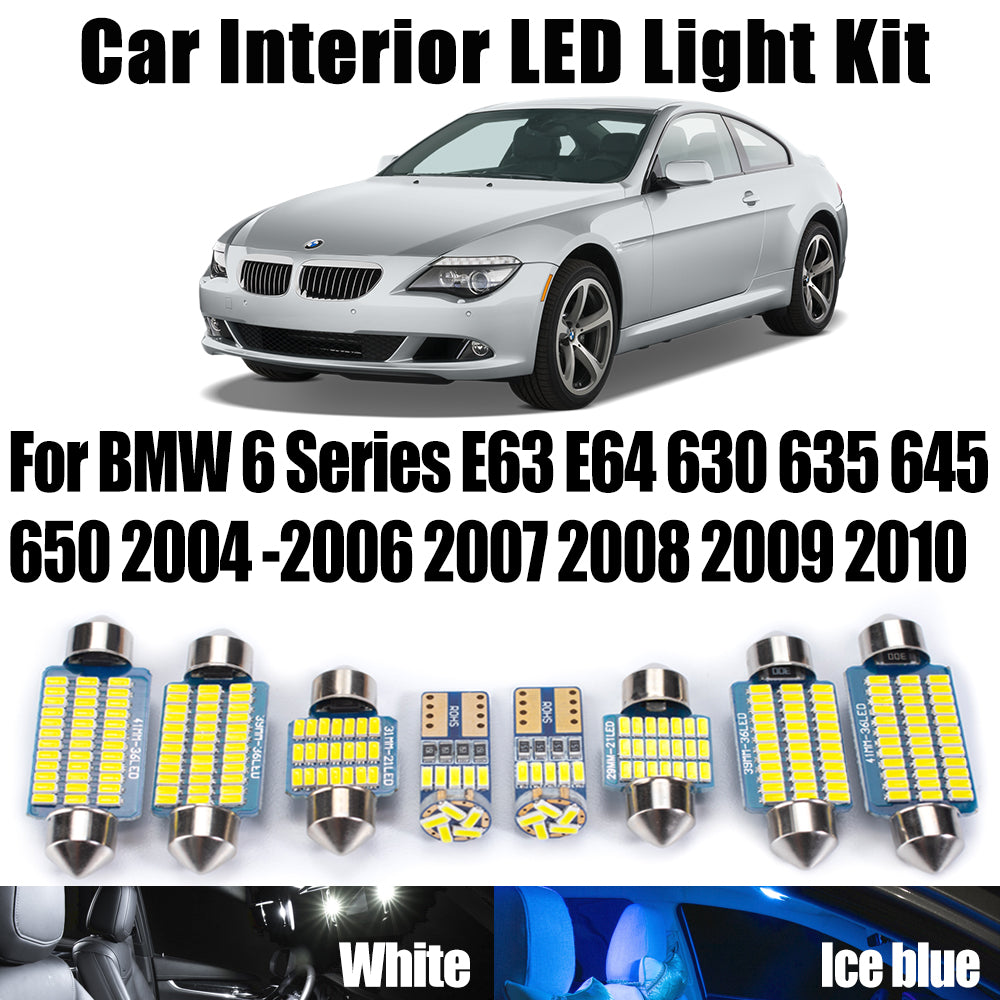 AutoGlowLED 14Pcs Canbus LED Interior Light Kit for BMW 6 Series E63 E64 630 635 645 650 2004-2010