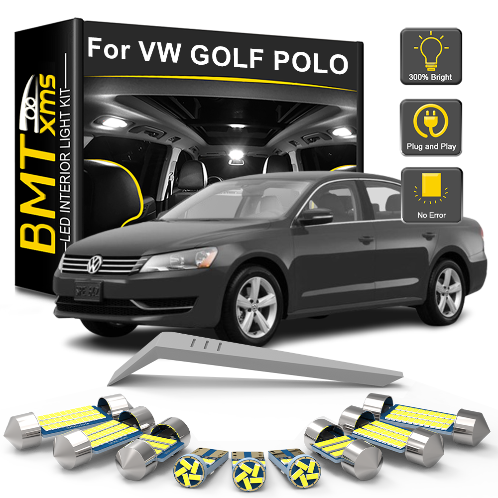 AutoGlowLED Canbus LED Interior Light Kit for VW Golf Polo MK3-MK7