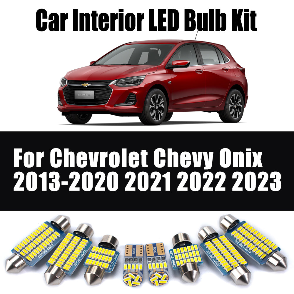 AutoGlowLED 9Pc Interior LED Light Kit for Chevy Onix 2013-2023 Canbus