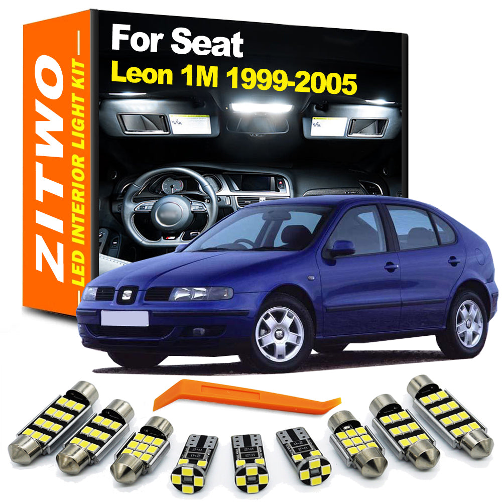 AutoGlowLED 16-Piece LED Interior Light Kit for Seat Leon MK1 1M 1999-2005