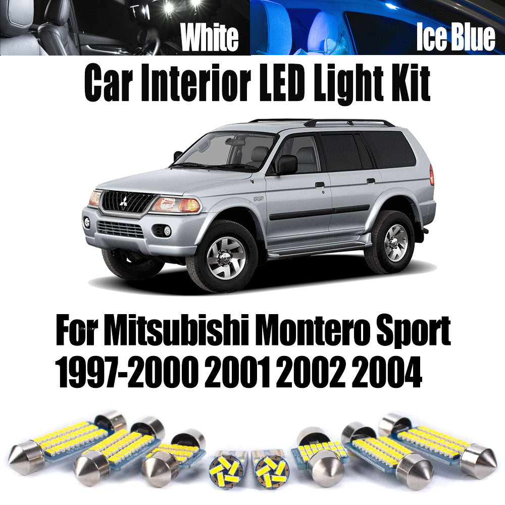 AutoGlowLED 13Pc Canbus LED Interior Light Kit for Mitsubishi Montero Sport 1997-2004