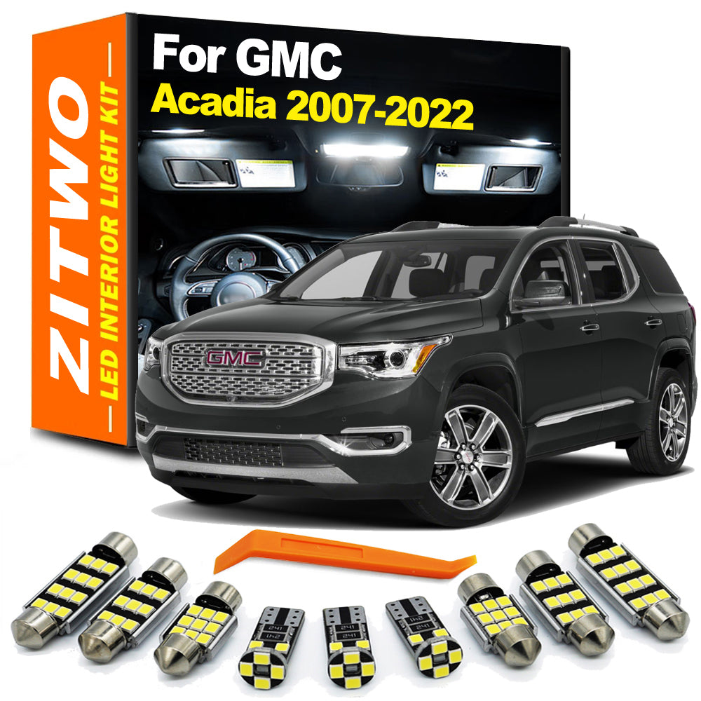 AutoGlowLED Canbus LED Interior Dome Map Light Kit for GMC Acadia 2007-2022