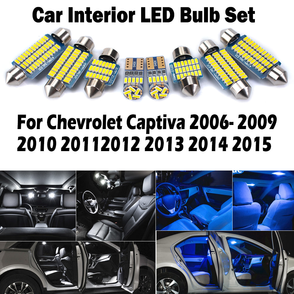 AutoGlowLED 9Pc Canbus LED Interior Light Kit for Chevrolet Captiva 2006-2015