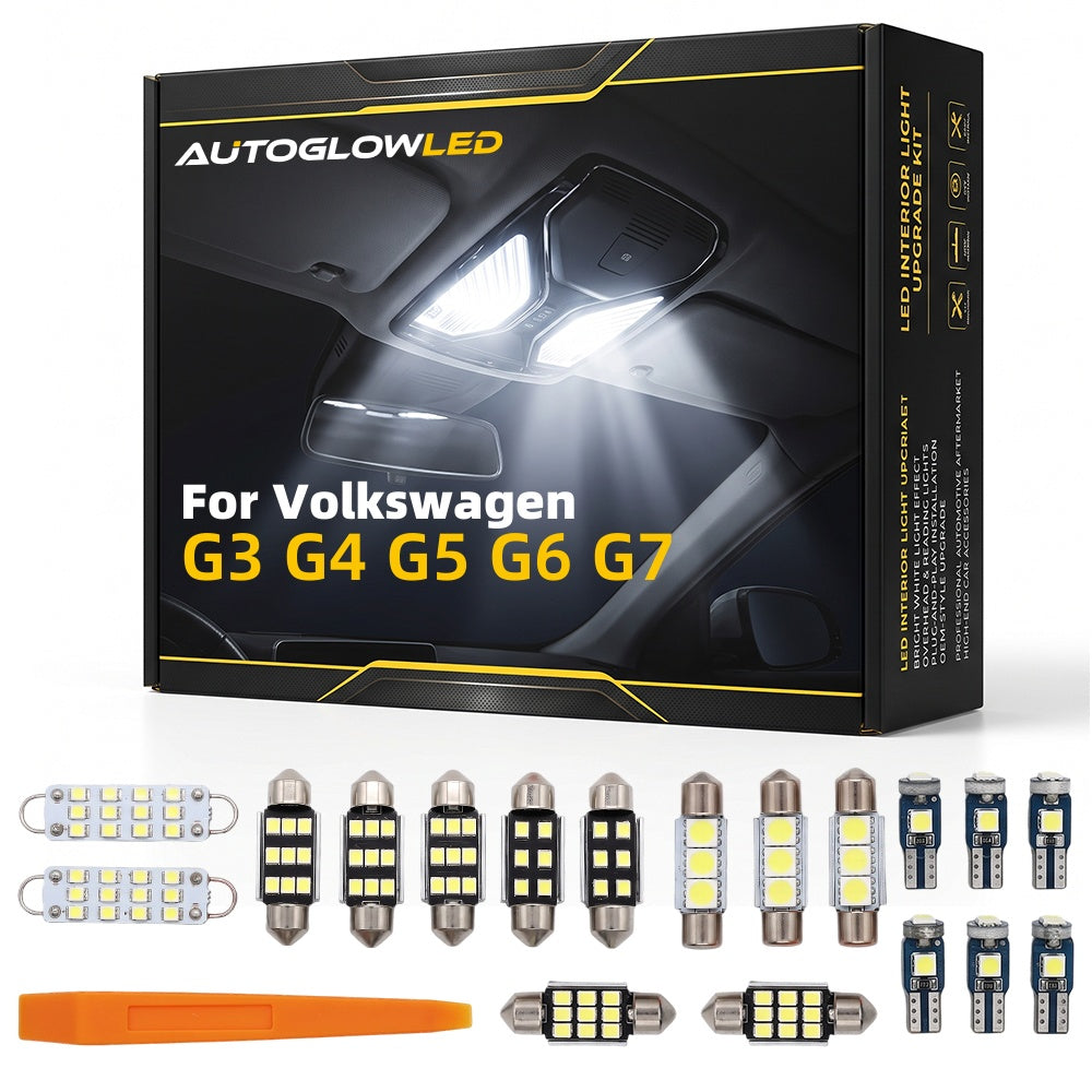 ZITWO 13Pcs LED Interior Light Kit for Volkswagen Gol G3-G7 1999-2023 Canbus Error Free Plug and Play Dome Map Trunk Bulbs | AutoGlowLED