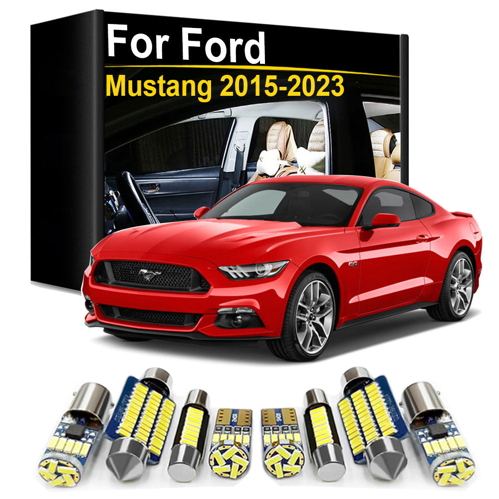 AutoGlowLED LED Interior Light Kit for Ford Mustang 2015-2023 Canbus 10Pcs
