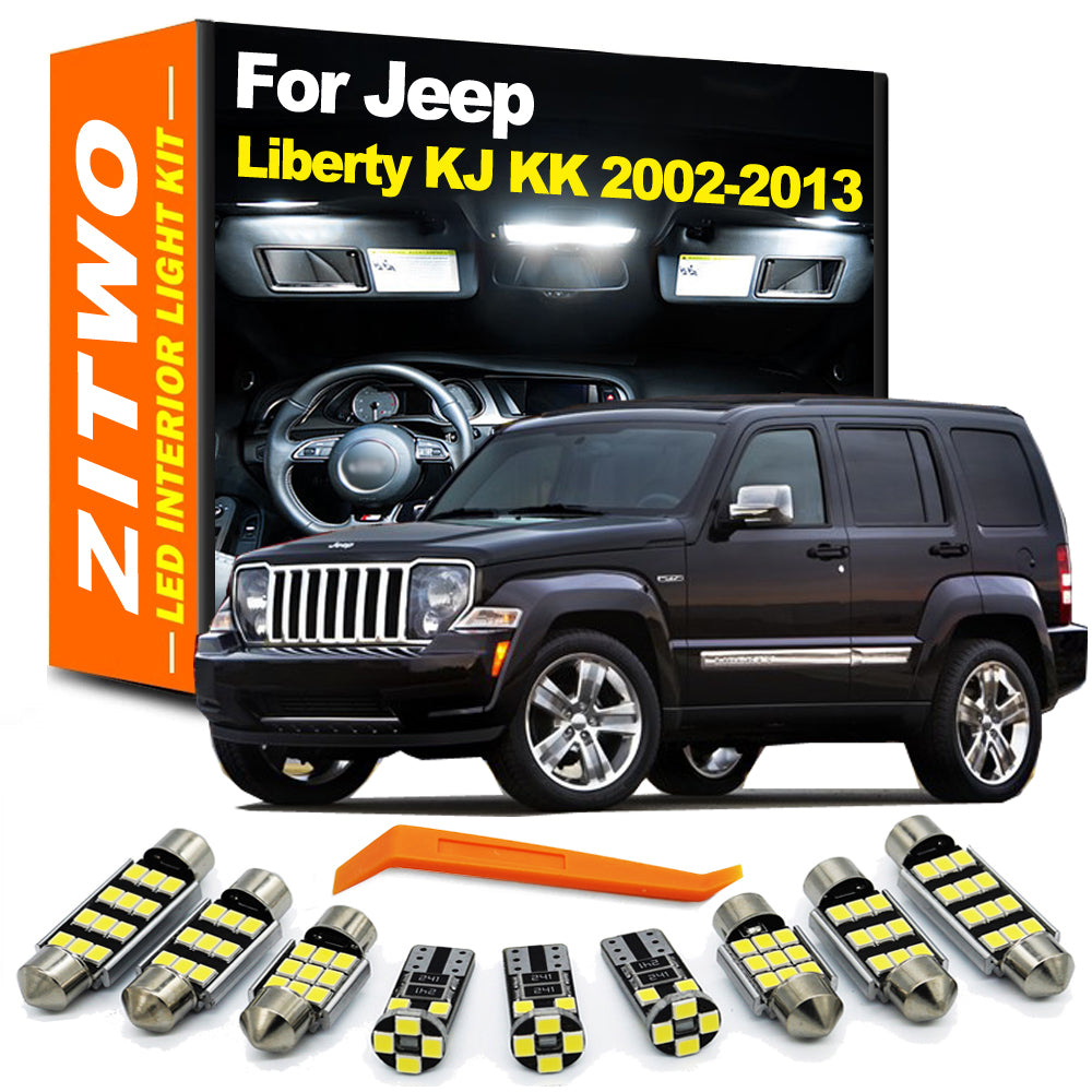 AutoGlowLED LED Interior Light Kit for Jeep Liberty KJ KK 2002-2013, 14PCS