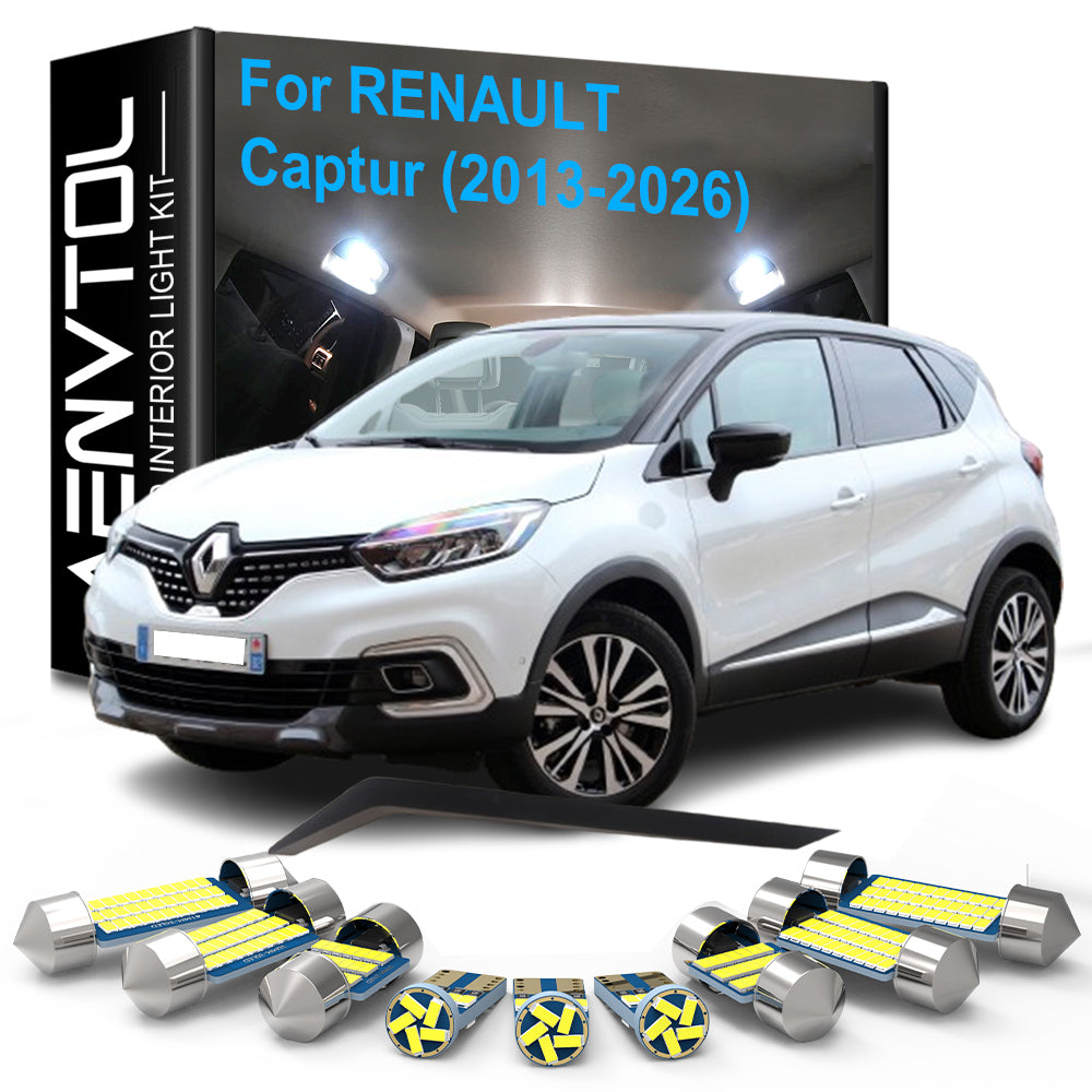 AutoGlowLED 11pc LED Interior Light Kit for Renault Captur 2013-2026 Canbus