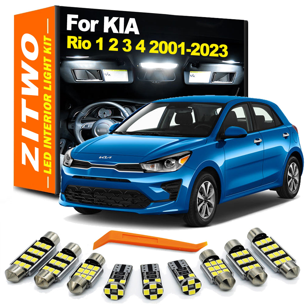 AutoGlowLED LED Interior Dome Map Light Kit for KIA Rio 2001-2023