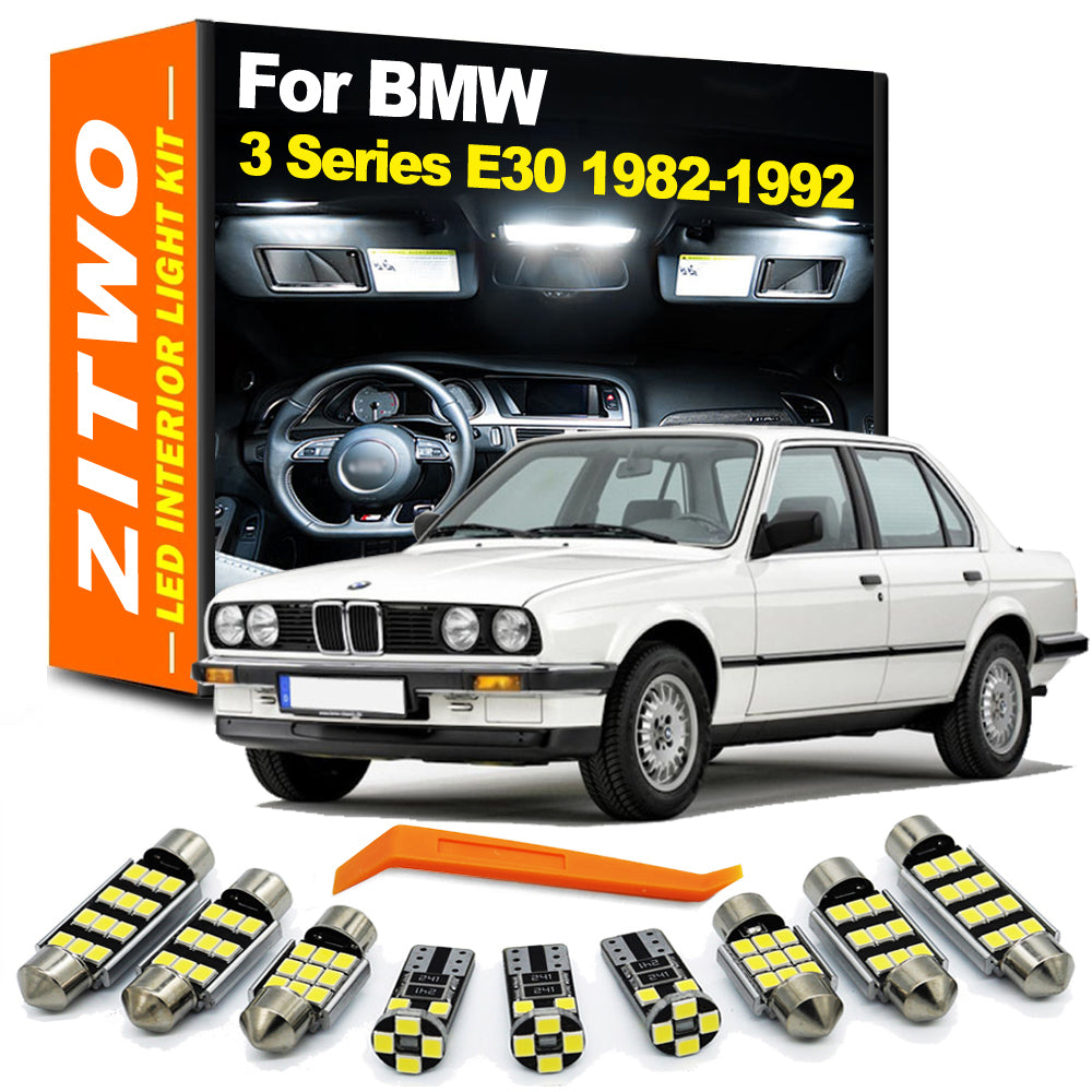 AutoGlowLED 10Pcs LED Interior Light Kit for BMW 3 Series E30 1982-1992