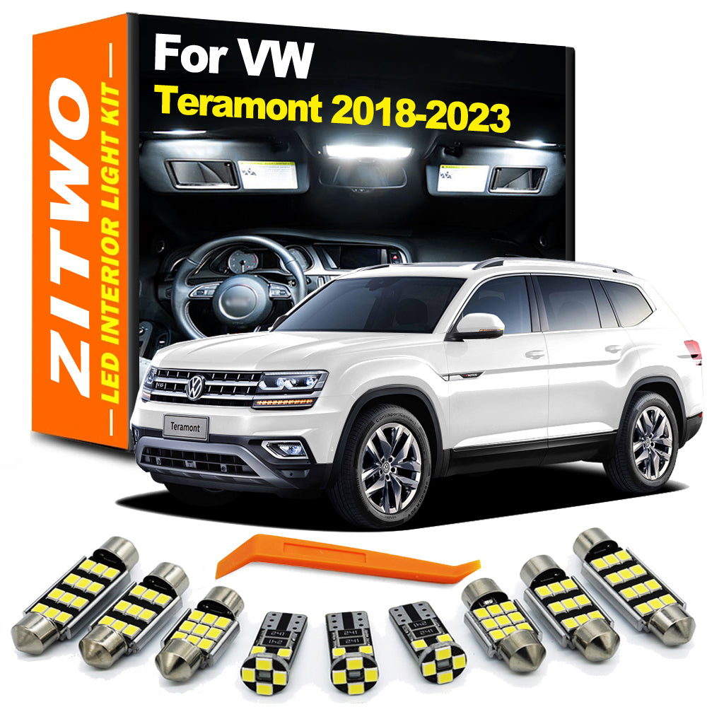 AutoGlowLED 10Pcs LED Interior Light Kit for VW Teramont 2018-2023