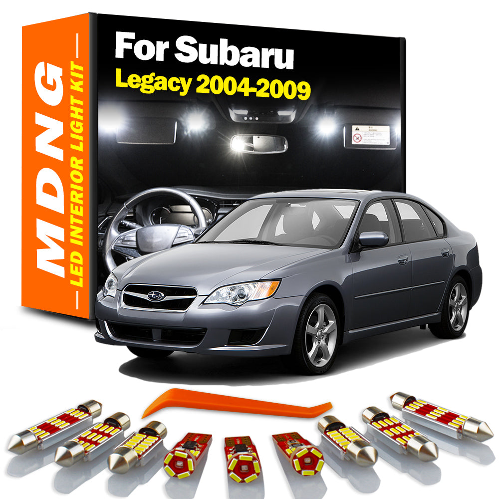 AutoGlowLED 14Pcs LED Interior Light Kit for Subaru Legacy 2004-2009 Canbus