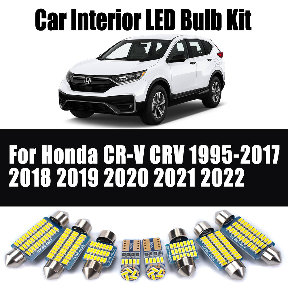 AutoGlowLED Interior LED Light Kit for Honda CR-V 1995-2022 Dome Map Trunk