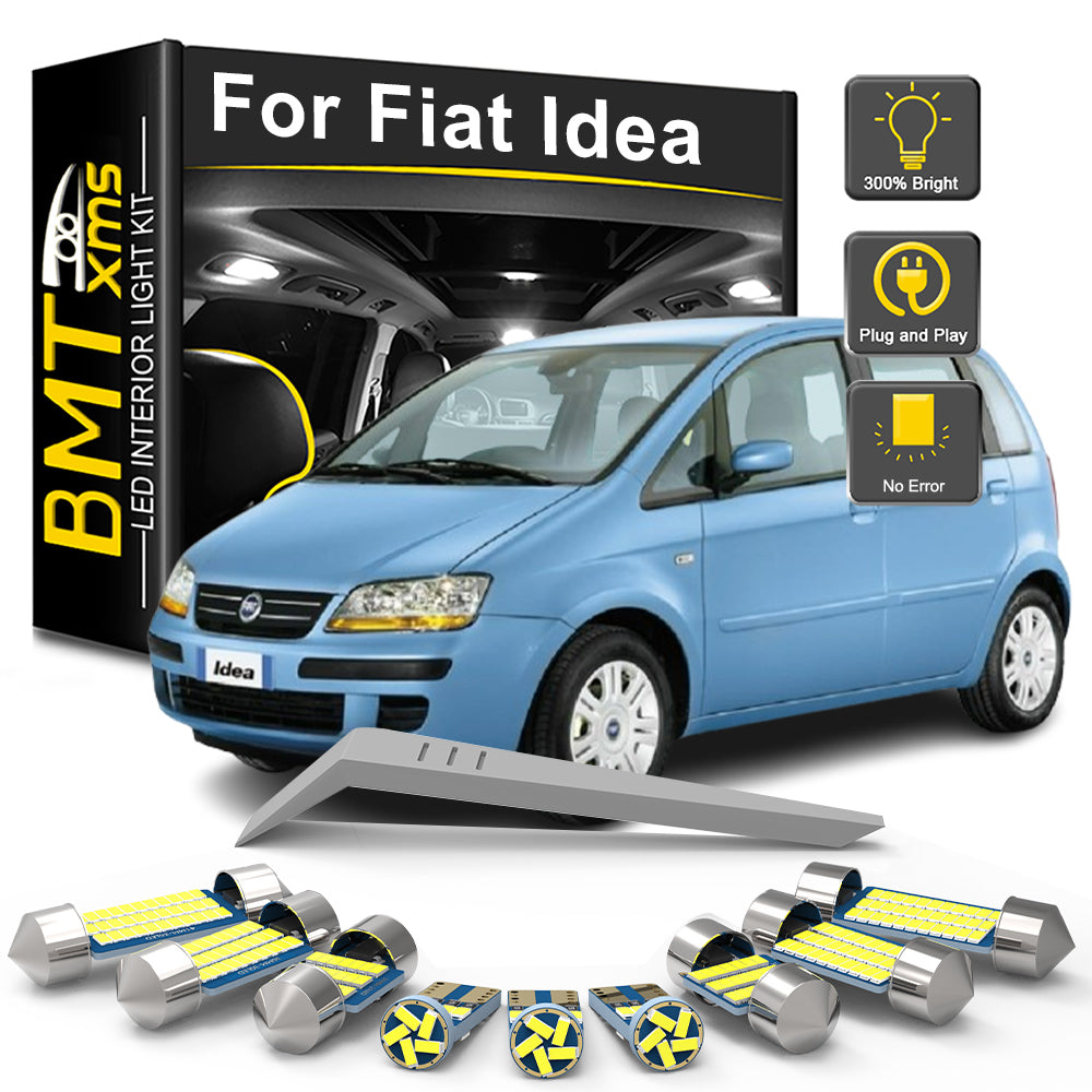 AutoGlowLED LED Interior Light Kit for Fiat Idea 2003-2012 10Pcs