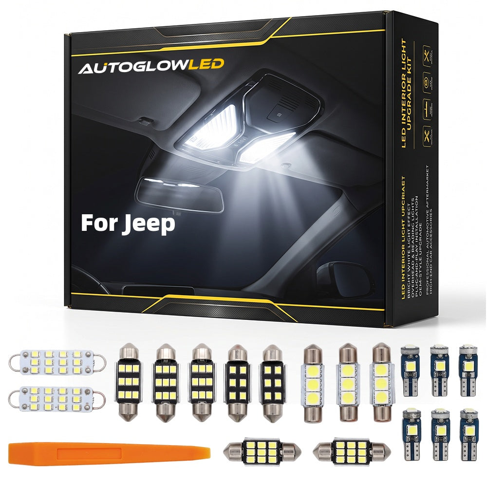 ZITWO LED Bulb Interior Dome Map Light Kit For Jeep Grand Cherokee ZJ WJ WK WK2 1993- 2016 2017 2018 2019 2020 2021 Accessories