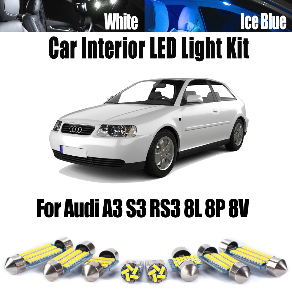 AutoGlowLED LED Interior Light Kit for Audi A3 S3 RS3 8L 8P 8V Canbus Error Free