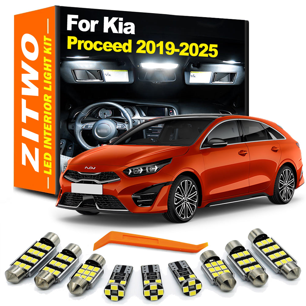 AutoGlowLED 12PC LED Interior Light Kit for Kia ProCeed 2019-2025