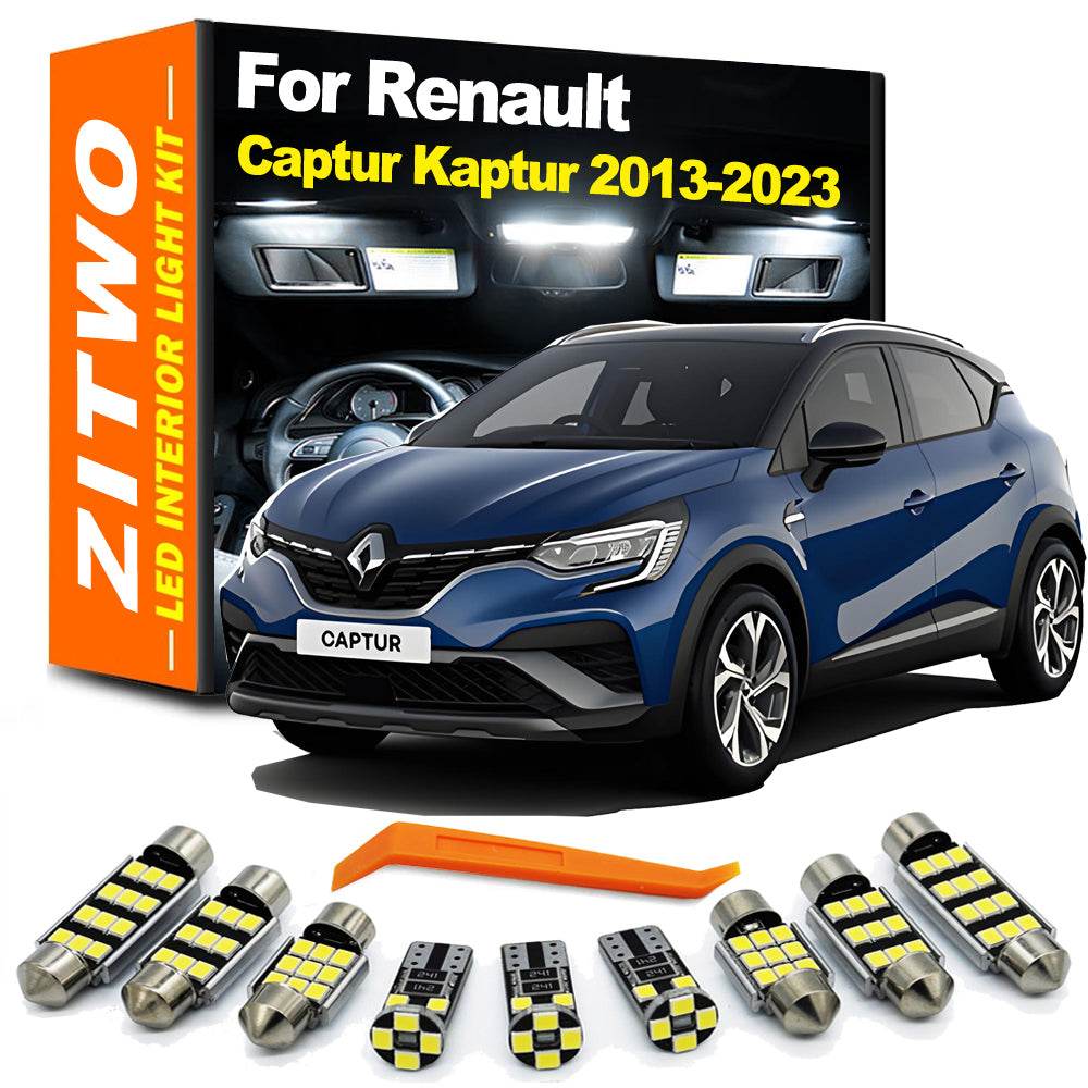 AutoGlowLED 10Pcs LED Interior Light Kit for Renault Captur/Kaptur 2013-2023