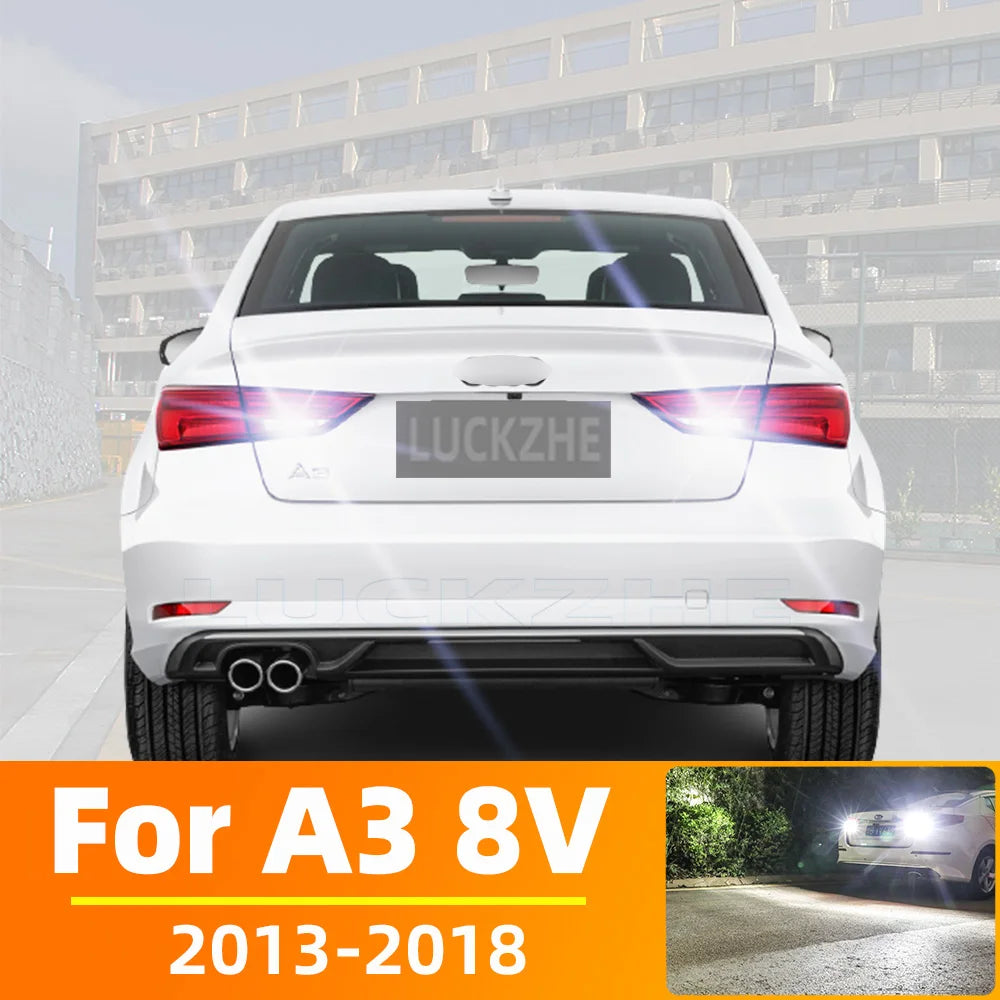 AutoGlowLED Audi A3 8V LED Backup Light Bulbs 2013-2018 Canbus No Error