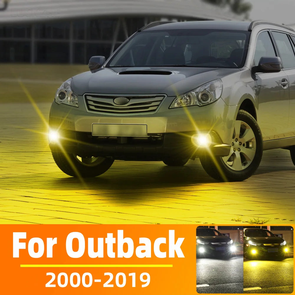 AutoGlowLED LED Fog Lamp Bulbs for Subaru Outback 2000-2019 6000K White 2Pcs