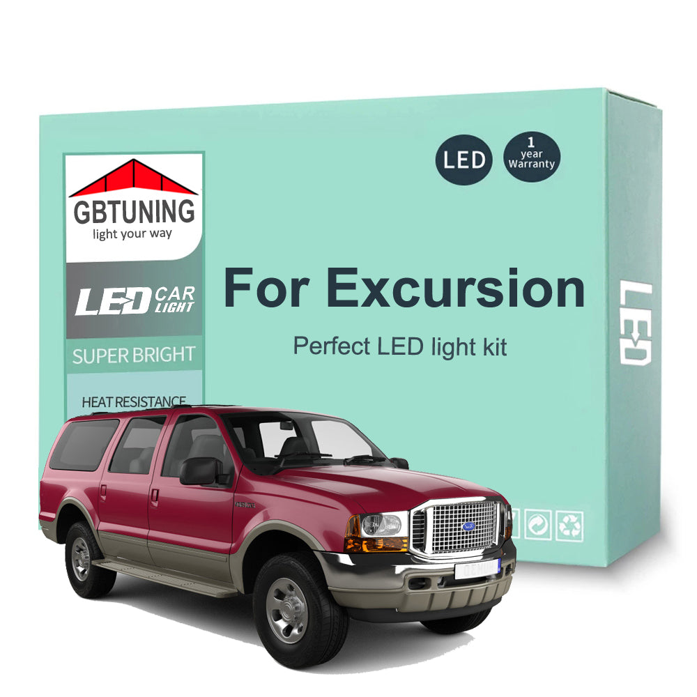 AutoGlowLED 15Pc LED Interior Light Kit for Ford Excursion 2000-2005 Canbus