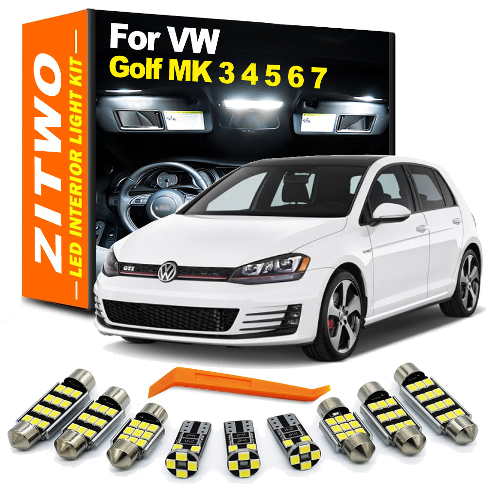 AutoGlowLED LED Interior Light Kit for VW Golf MK3-MK7 1991-2018
